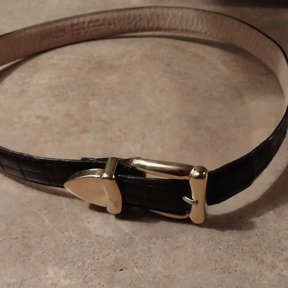 Amiee Lynn Italian Crock Genuine leather lined belt sz. L 31"-36"